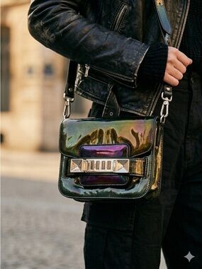 Proenza Schouler Holographic Patent Leather PS11 Tiny Crossbody Bag